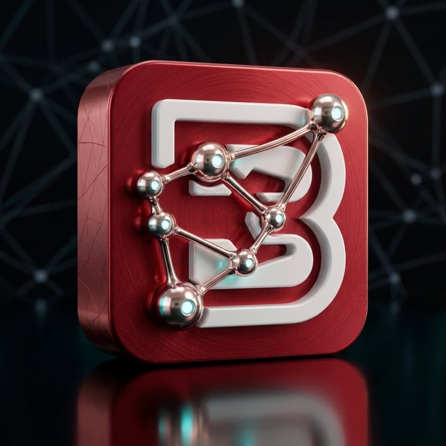 Logo de BillingSof en 3D: cuadro rojo con la B blanca